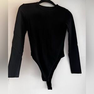 Basic Black Long Sleeve Bodysuit!
